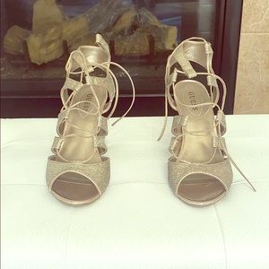 Guess Gold Shimmer Heels